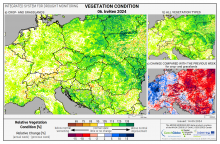 Dopady na vegetaci - Evropa - 6. květen 2024