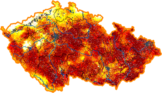 Intenzita sucha - 19. červenec 2015