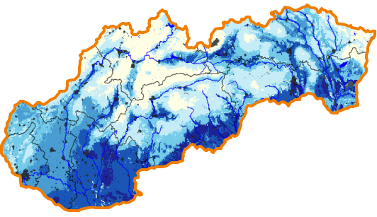 Mapy - Deficit zásoby vody v pôde