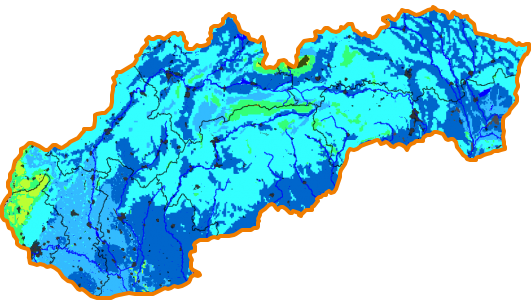 Mapy - Zásoba vody v pôde