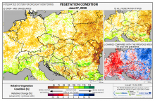 Dopady na vegetaci - Evropa - 7. červen 2020