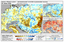 Index půdní vláhy - Evropa - 19. duben 2020