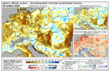 Index půdní vláhy - Evropa - 24. květen 2020