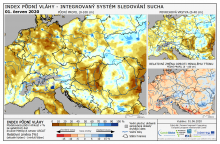 Index půdní vláhy - Evropa - 31. květen 2020