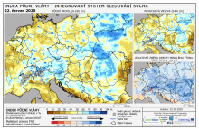 Index půdní vláhy - Evropa - 21. červen 2020